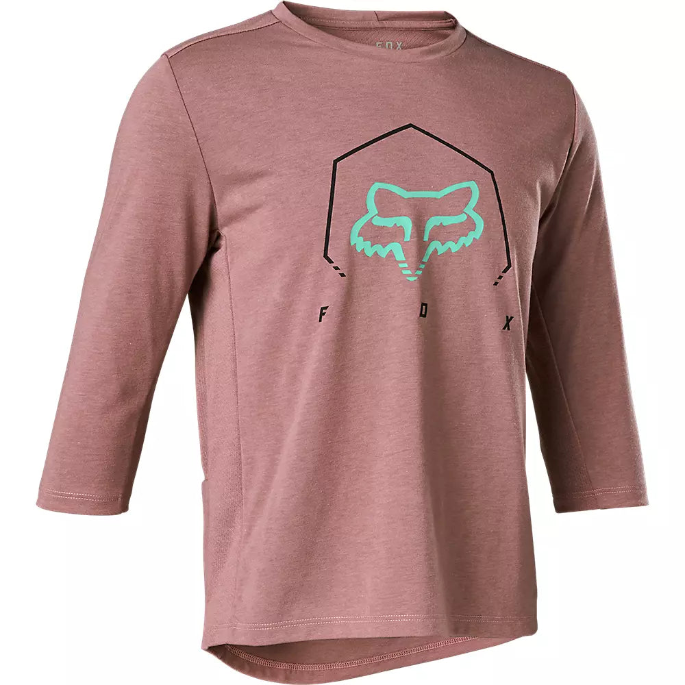Polera Bicicleta Niño Ranger Drirelease® Manga 3/4 Morado Fox polera bicicleta fox mtb