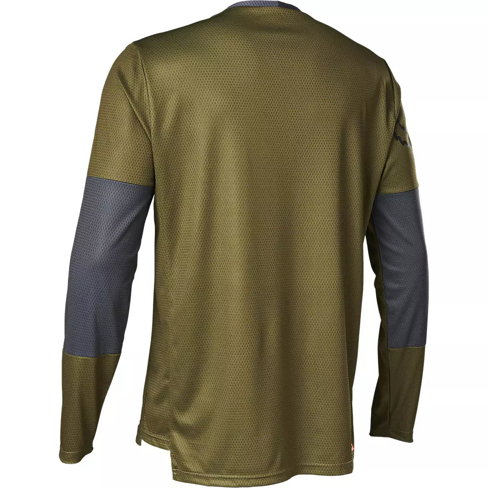 Polera Bicicleta Defend Moth Manga Larga Verde Fox polera bicicleta fox mtb