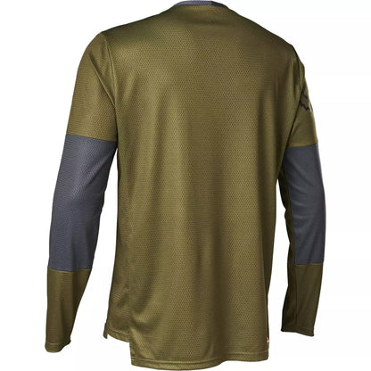 Polera Bicicleta Defend Moth Manga Larga Verde Fox polera bicicleta fox mtb