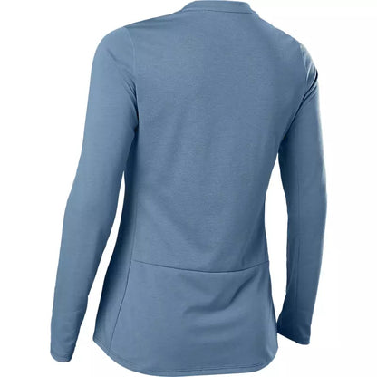 Polera Bicicleta Mujer Ranger Drirelease® Manga Larga Azul Fox polera bicicleta fox mtb