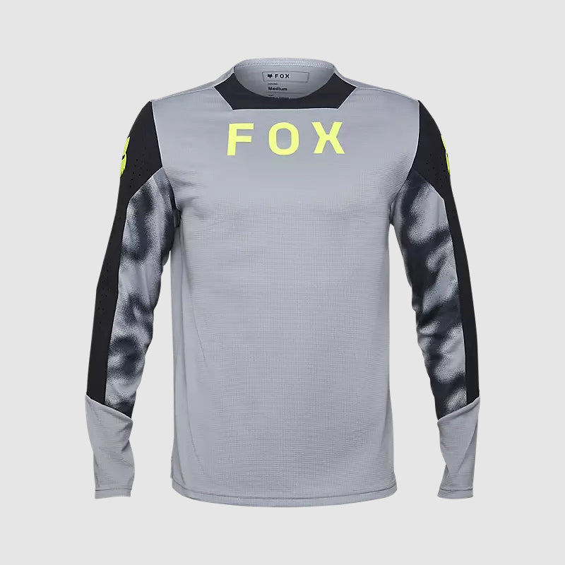 Polera Bicicleta Defend Taunt Manga Larga Gris Fox polera bicicleta fox mtb