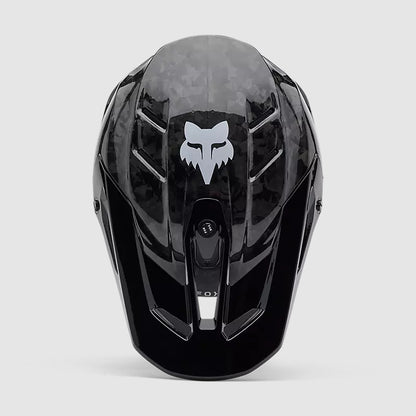 Casco Moto V3 RS Carbon Solid Negro Fox | Casco Moto Fox casco fox racing motocross mtb