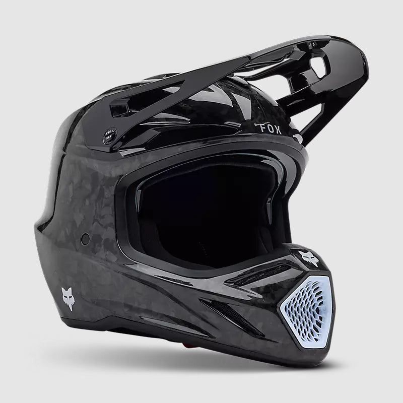 Casco Moto V3 RS Carbon Solid Negro Fox | Casco Moto Fox casco fox racing motocross mtb