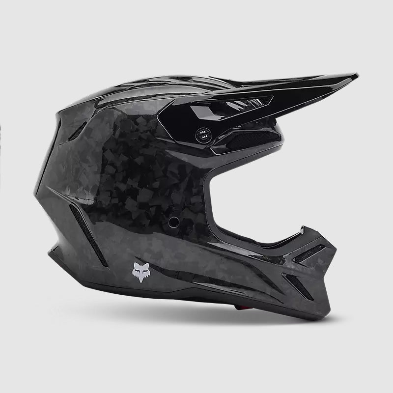 Casco Moto V3 RS Carbon Solid Negro Fox | Casco Moto Fox casco fox racing motocross mtb