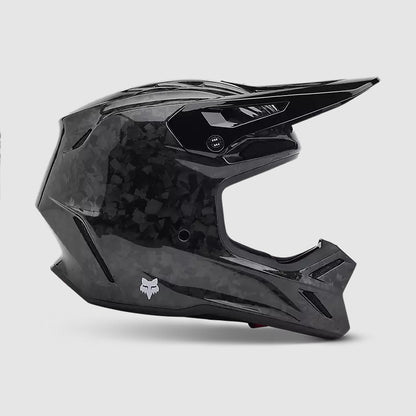 Casco Moto V3 RS Carbon Solid Negro Fox | Casco Moto Fox casco fox racing motocross mtb