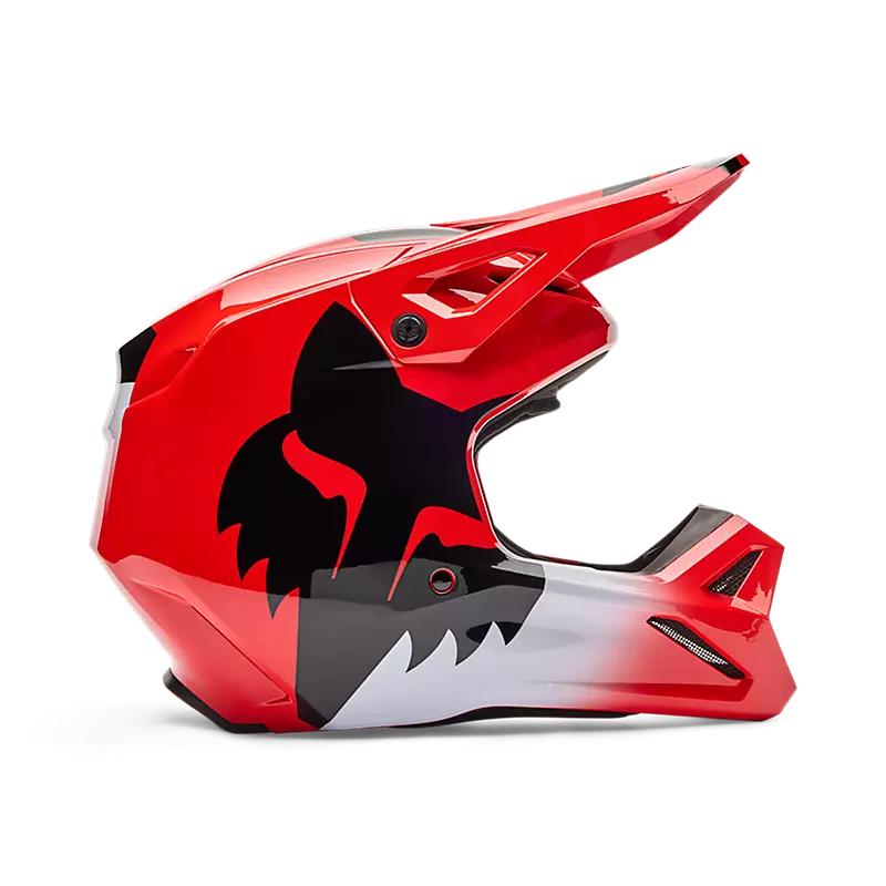 Casco Moto V1 Shield Rojo Fox | Casco Moto Fox casco fox racing motocross mtb