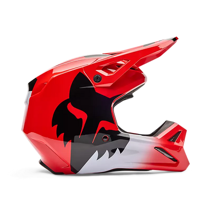 Casco Moto V1 Shield Rojo Fox | Casco Moto Fox casco fox racing motocross mtb