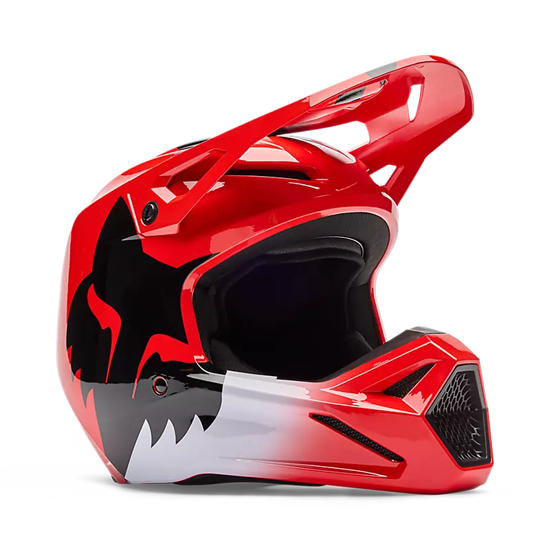 Casco Moto V1 Shield Rojo Fox | Casco Moto Fox casco fox racing motocross mtb