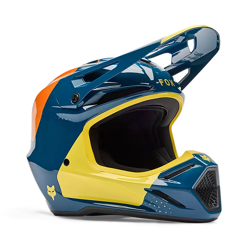 Casco Moto V3 Tine Azul Fox | Casco Moto Fox casco fox racing motocross mtb