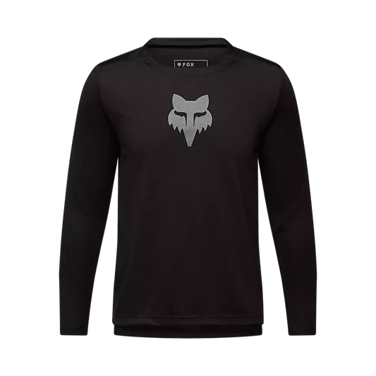 Polera Bicicleta Niño Ranger Head Negro Fox polera bicicleta fox mtb