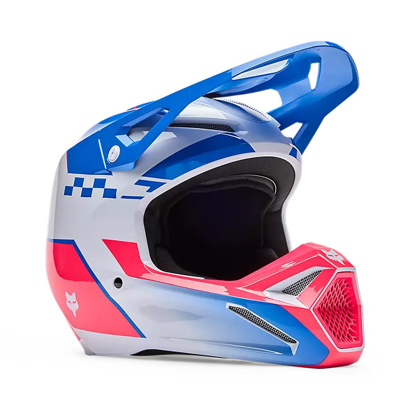 Casco Moto V1 Collect Azul/Blanco Fox | Casco Moto Fox casco fox racing motocross mtb