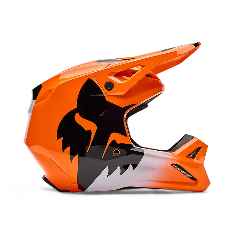 Casco Moto V1 Shield Naranjo Fox | Casco Moto Fox casco fox racing motocross mtb