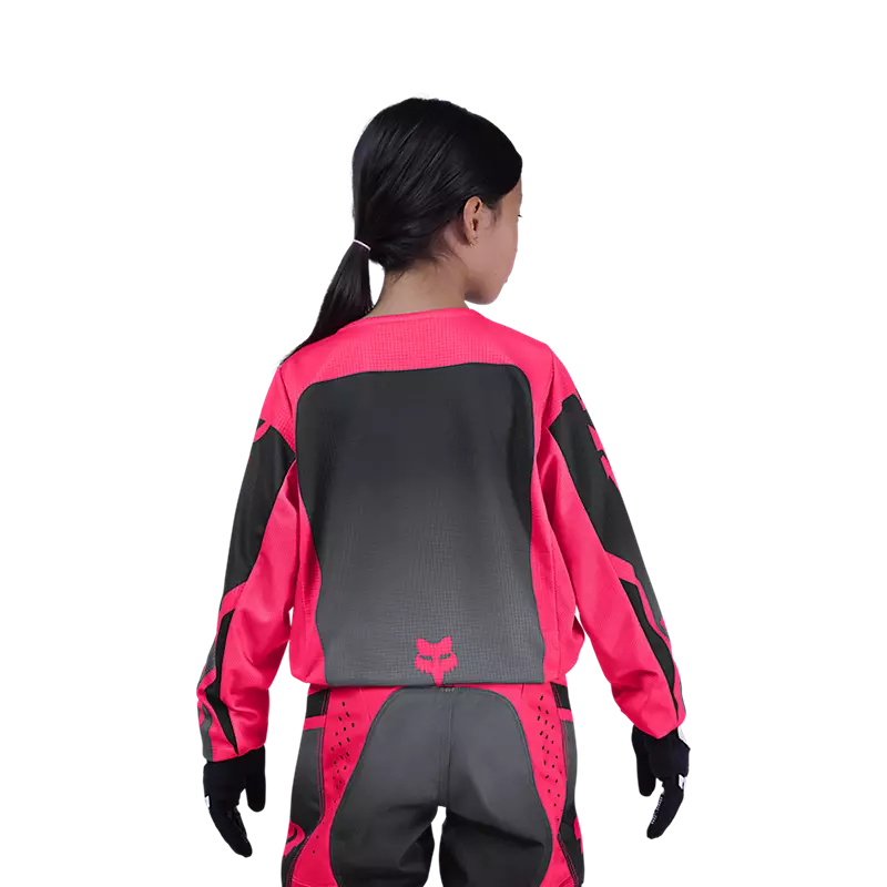 Polera Moto Niño 180 Shield Negro/Rosado Fox polera moto fox motocross
