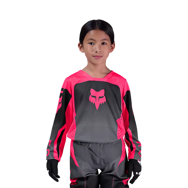 Polera Moto Niño 180 Shield Negro/Rosado Fox polera moto fox motocross
