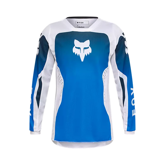 Polera Moto Niño 180 Shield Azul Fox polera moto fox motocross