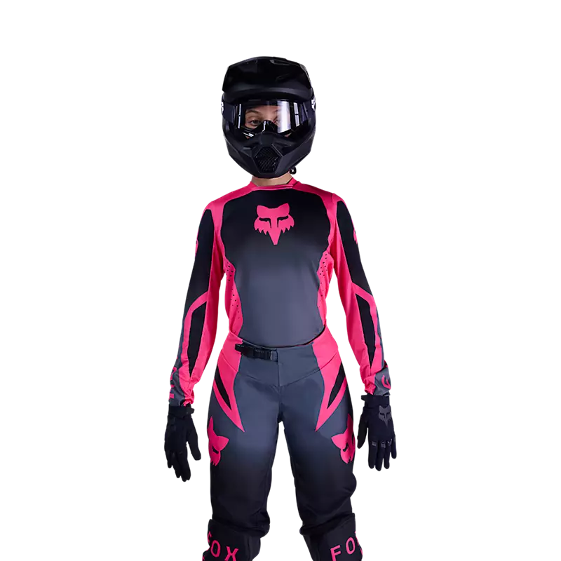 Polera Moto Mujer 180 Shield Negro/Rosado Fox polera moto fox motocross