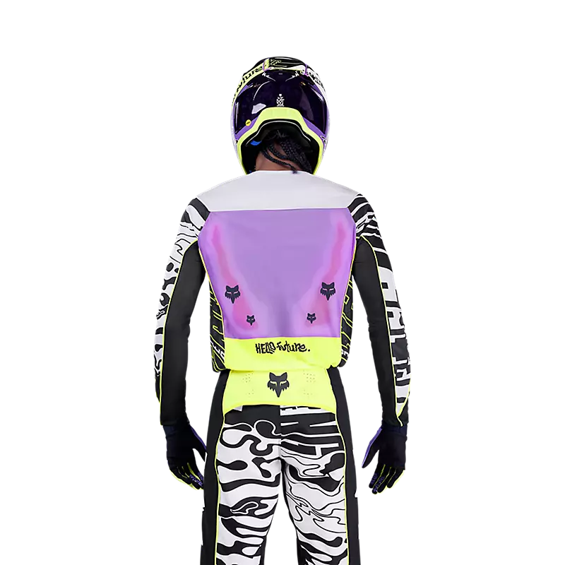 Polera Moto Flexair Image Phantom Limited Edition Blanco/Morado Fox polera moto fox motocross