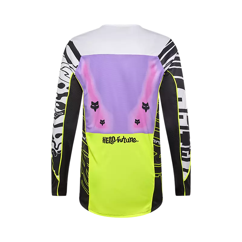 Polera Moto Flexair Image Phantom Limited Edition Blanco/Morado Fox polera moto fox motocross