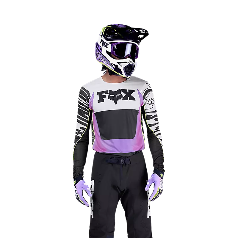 Polera Moto Flexair Image Phantom Limited Edition Blanco/Morado Fox polera moto fox motocross