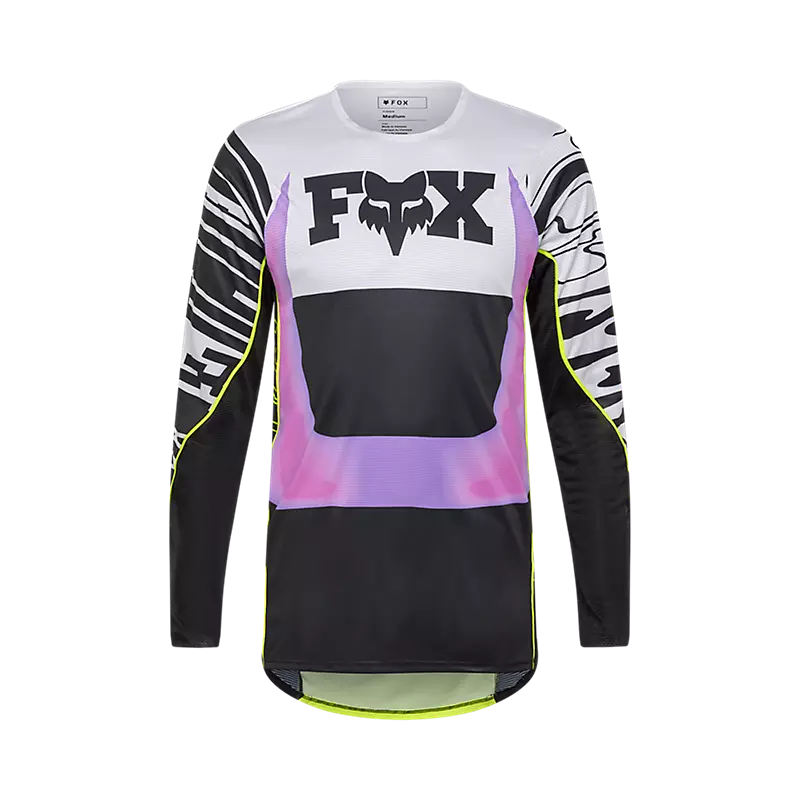 Polera Moto Flexair Image Phantom Limited Edition Blanco/Morado Fox polera moto fox motocross