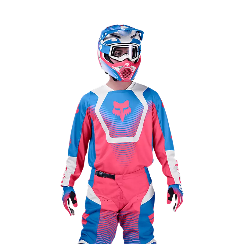 Polera Moto 180 Collect Azul/Rosado Fox polera moto fox motocross