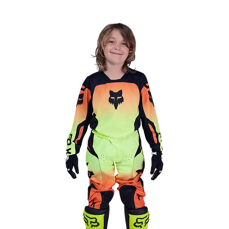 Polera Moto Niño 180 Shield Amarillo Fox polera moto fox motocross