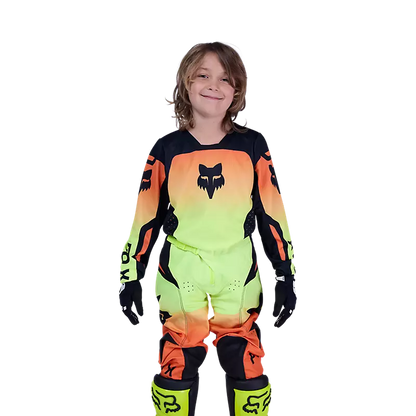 Polera Moto Niño 180 Shield Amarillo Fox polera moto fox motocross
