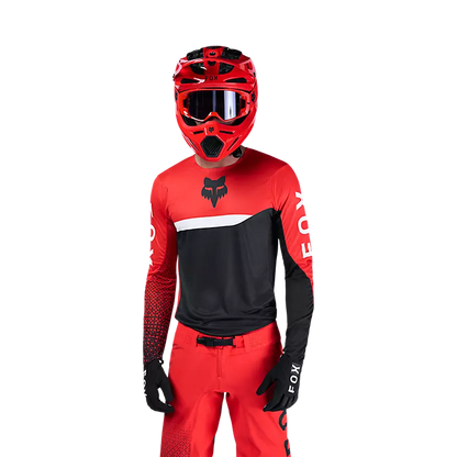 Polera Moto Flexair Fracture Rojo Fox polera moto fox motocross