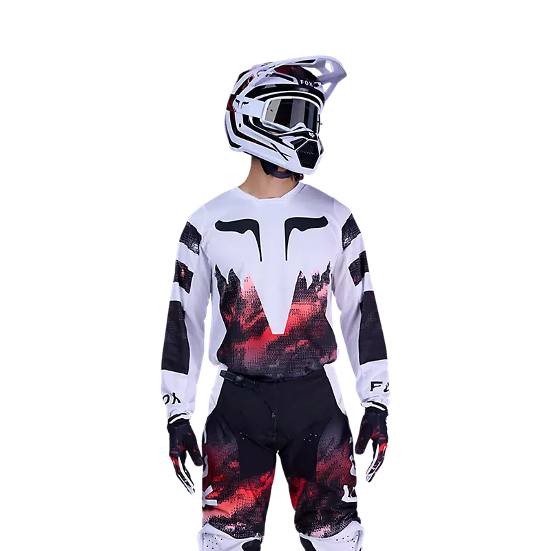 Polera Moto 180 Kairos Blanco/Negro Fox polera moto fox motocross