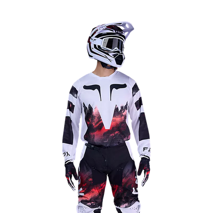 Polera Moto 180 Kairos Blanco/Negro Fox polera moto fox motocross