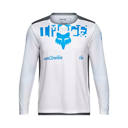 Polera Bicicleta Niño Ranger Digi Image Blanco Fox polera bicicleta fox mtb