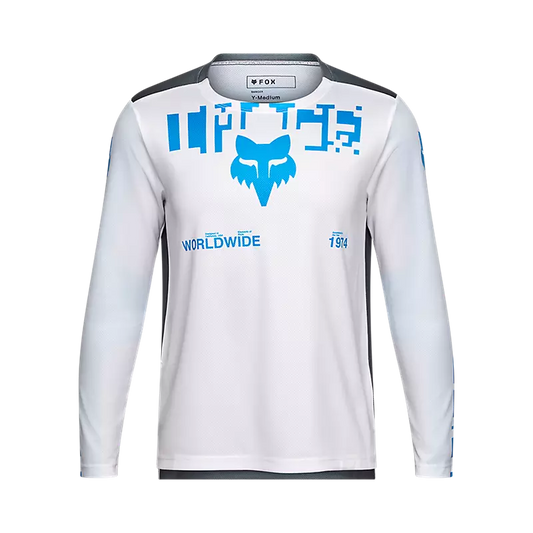 Polera Bicicleta Niño Ranger Digi Image Blanco Fox polera bicicleta fox mtb