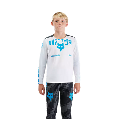 Polera Bicicleta Niño Ranger Digi Image Blanco Fox polera bicicleta fox mtb