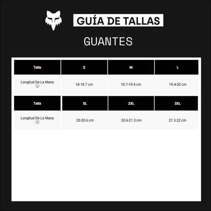 Guantes Bicicleta Cortos Gel Ranger Negro Fox - imagen 3