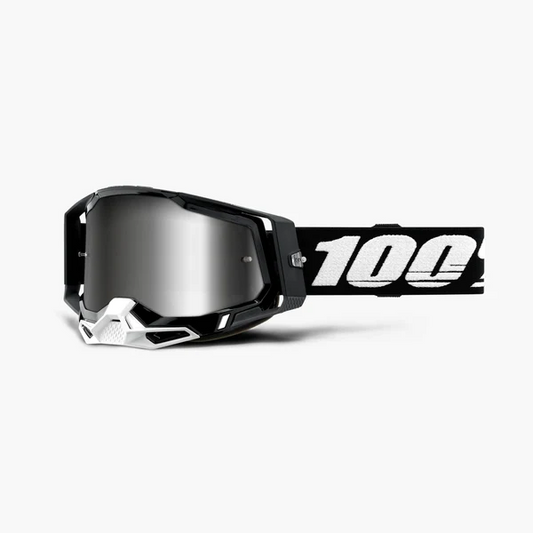 RACECRAFT 2 Goggle Black 100% - Mirror Silver Lens
